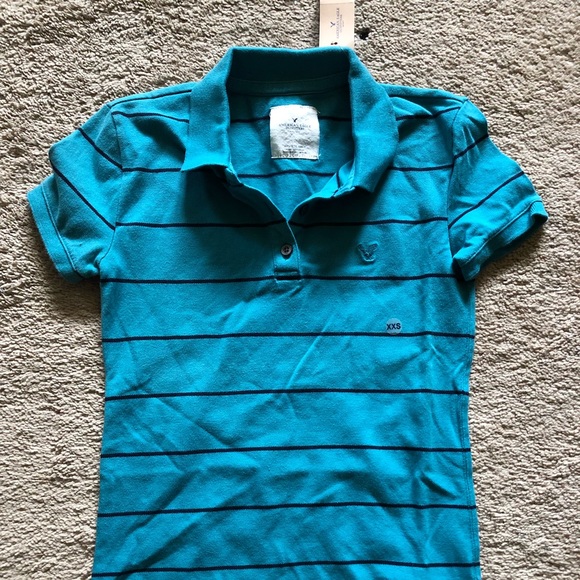 American Eagle striped polo nwt - Picture 1 of 2